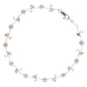 A DIAMOND AND 14K WHITE GOLD B
