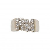 A DIAMOND AND 14K WHITE GOLD I