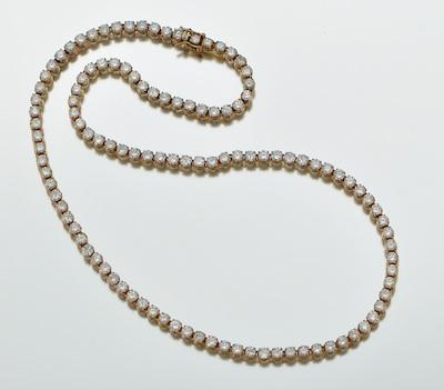 A Diamond and 18k Gold Necklace,