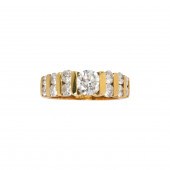 A DIAMOND AND EIGHTEEN KARAT G