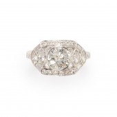 A DIAMOND AND EIGHTEEN KARAT W