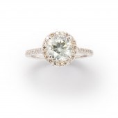 A DIAMOND AND EIGHTEEN KARAT W
