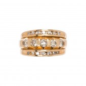A DIAMOND AND FOURTEEN KARAT G
