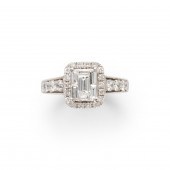A DIAMOND AND FOURTEEN KARAT W