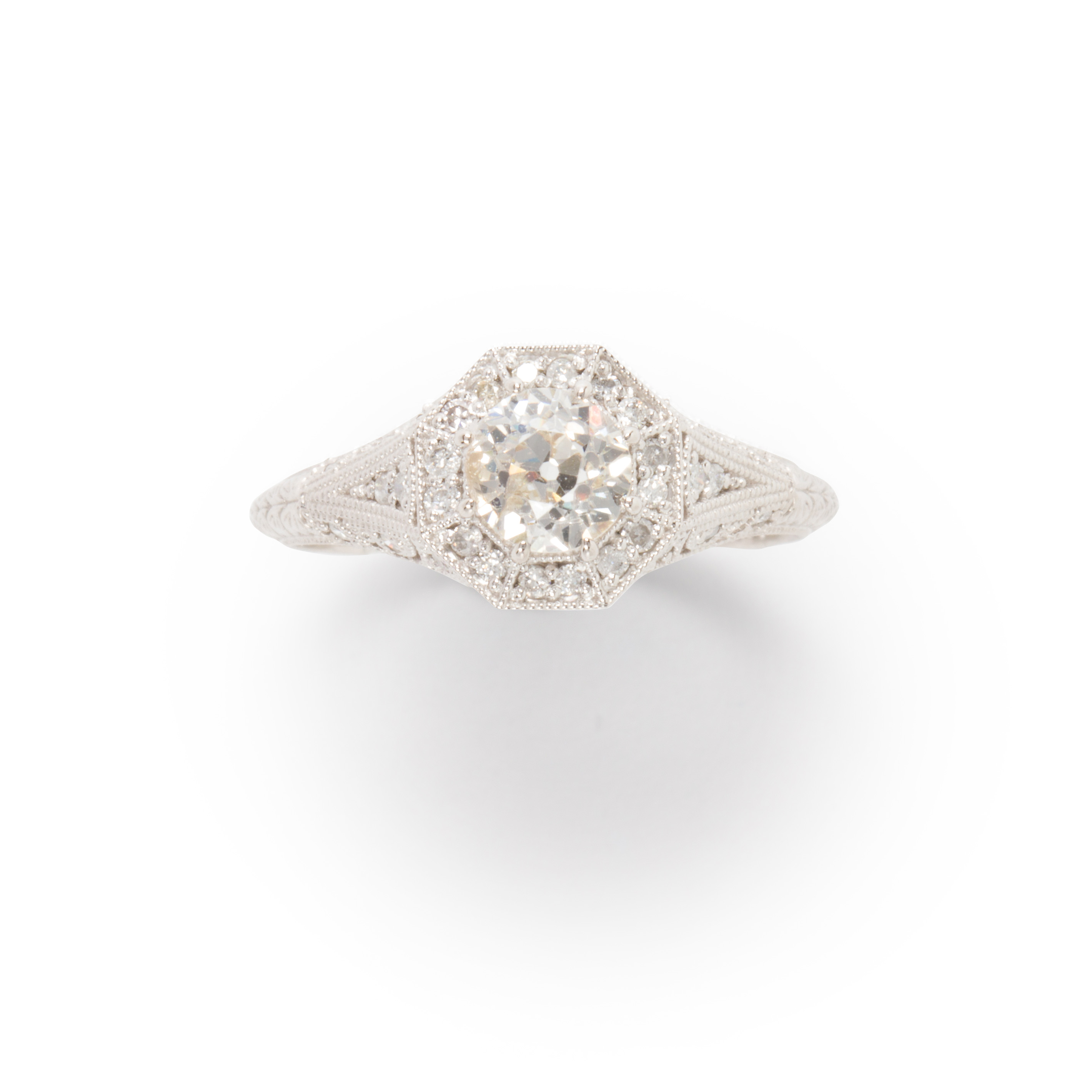A DIAMOND AND FOURTEEN KARAT