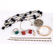 A diamond and garnet bracelet,