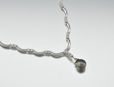 A Diamond and Pearl Pendant