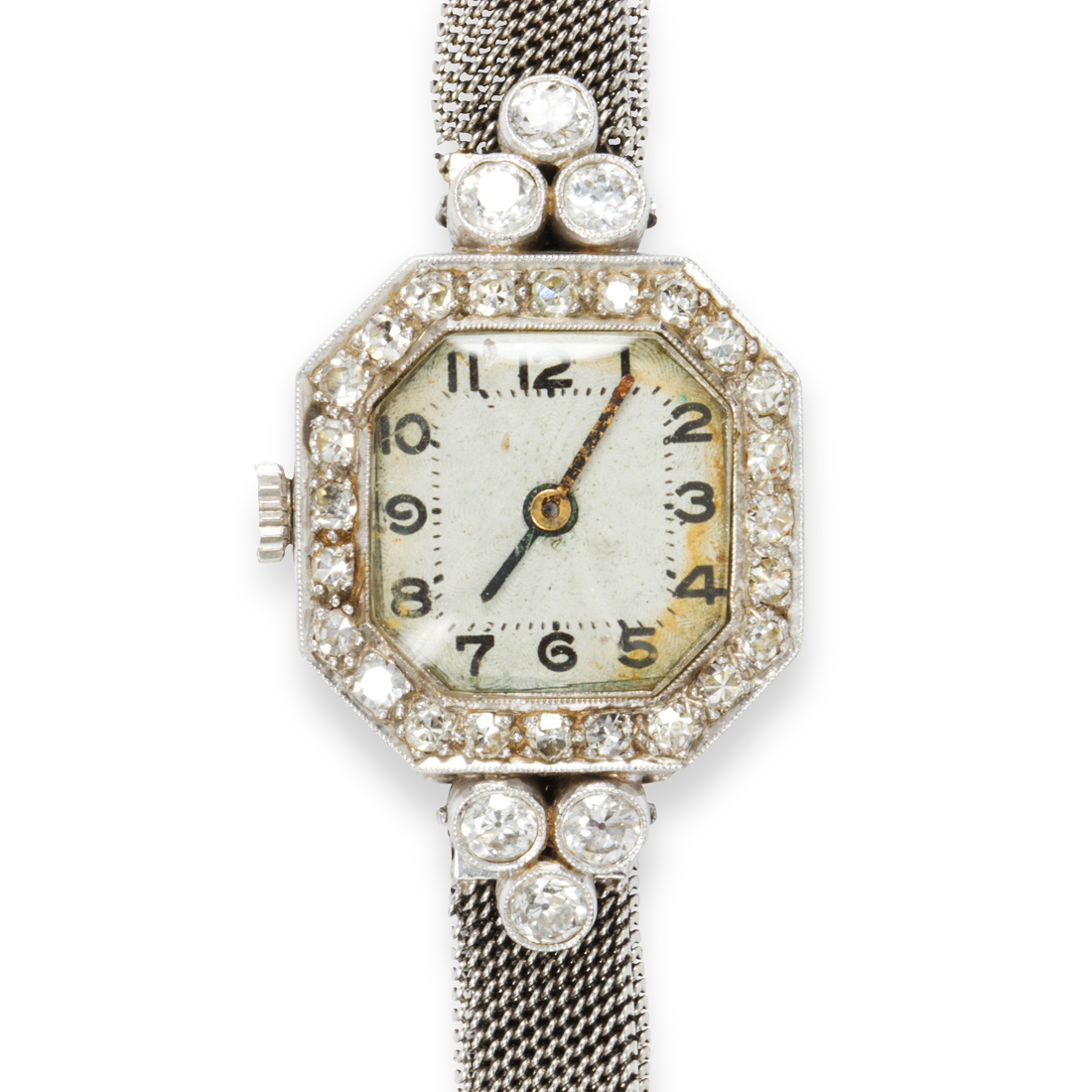 A DIAMOND AND PLATINUM WATCH