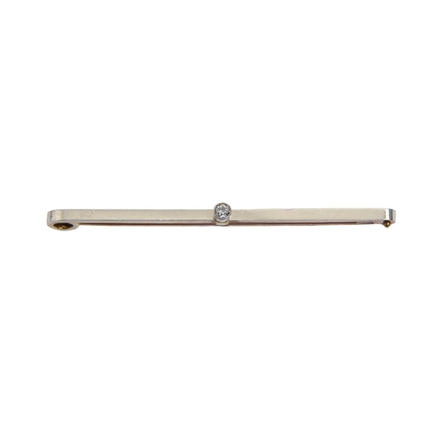 A diamond bar brooch, c1930,
