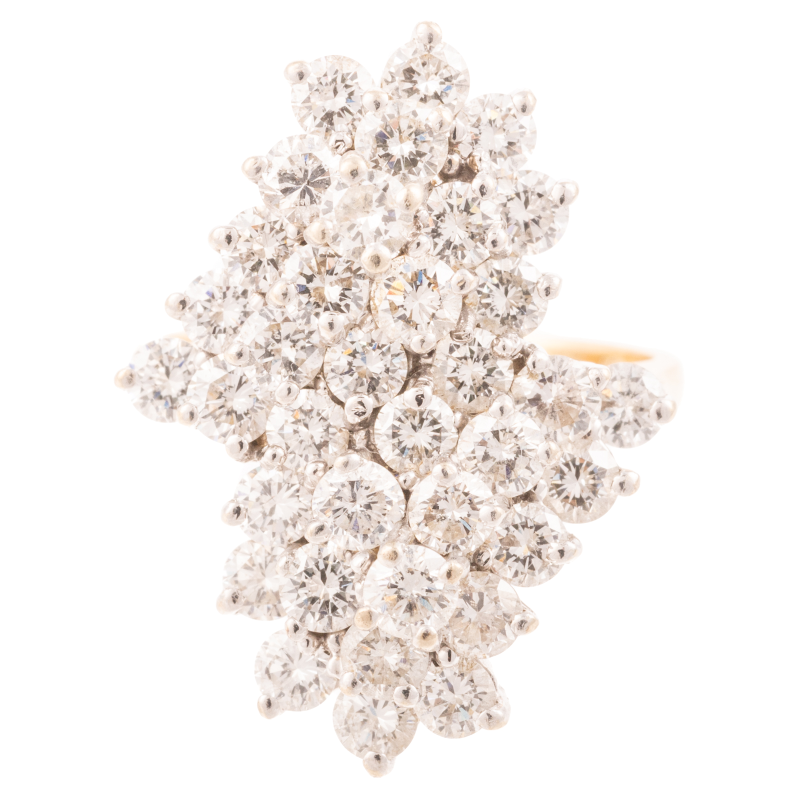 A DIAMOND CLUSTER BYPASS RING IN