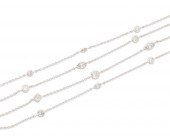 A DIAMOND COLLET NECKLACEA dia