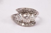 A diamond crossover ring, cent