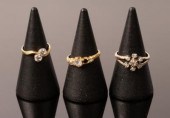 A diamond crossover ring, the
