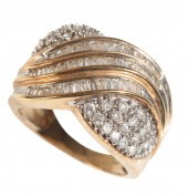 A DIAMOND CROSSOVER RING three