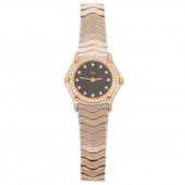 A DIAMOND EBEL TWO-TONE SPORTW