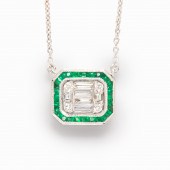 A DIAMOND, EMERALD AND EIGHTEE