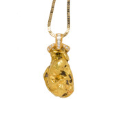 A DIAMOND, GOLD NUGGET AND 18K