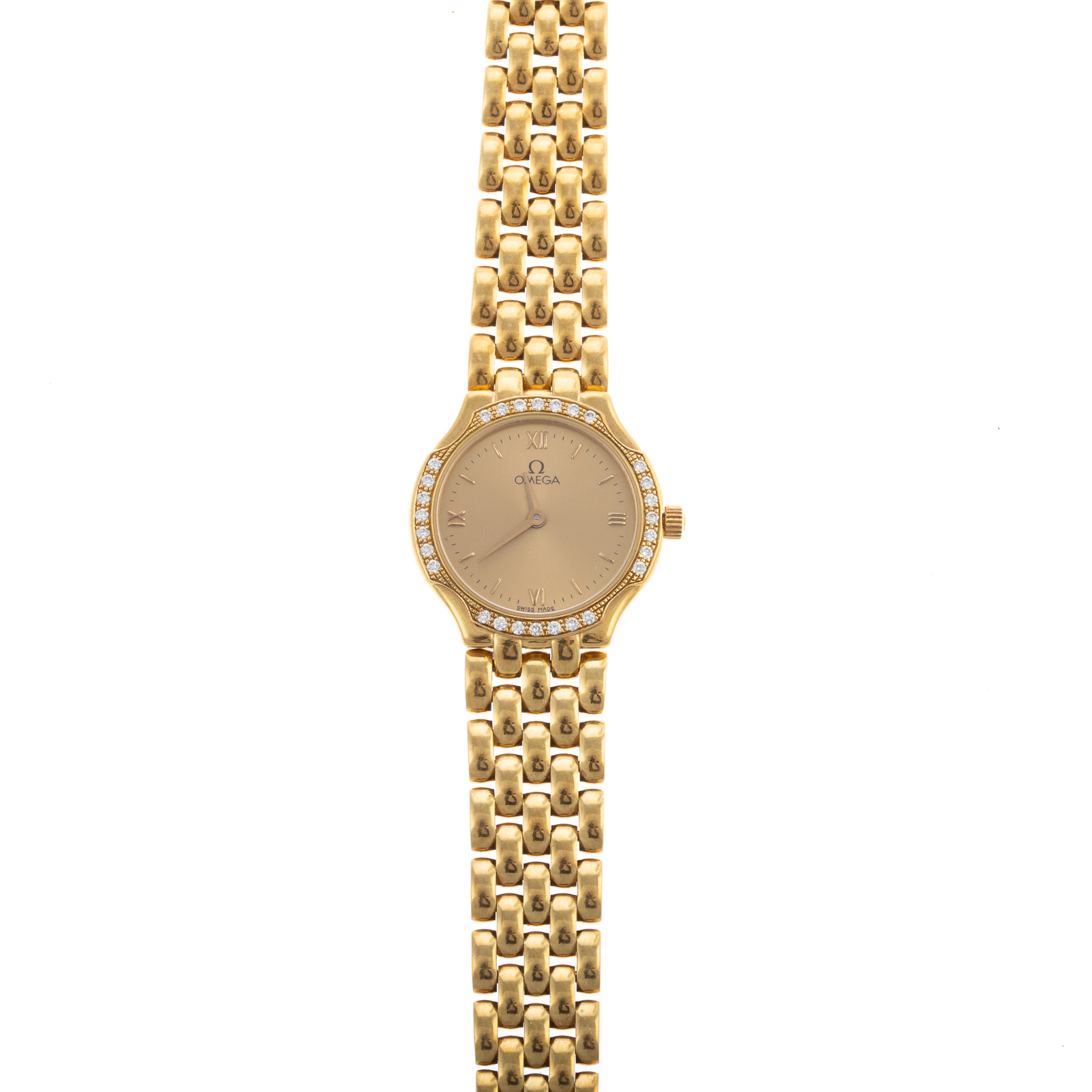A DIAMOND OMEGA "DEVILLE" WRIST