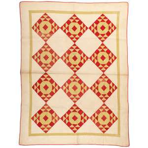 A Diamond Pattern Pieced Quilt 86 x