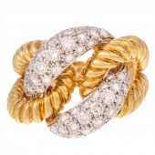 A DIAMOND PAVE & YELLOW GOLD K