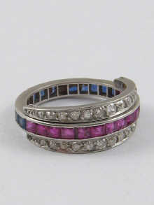A diamond ruby and sapphire