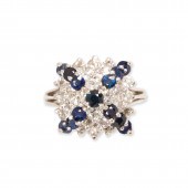 A DIAMOND, SAPPHIRE AND FOURTE