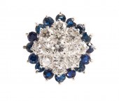 A DIAMOND, SAPPHIRE AND FOURTE