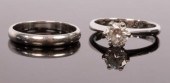 A diamond solitaire ring, the
