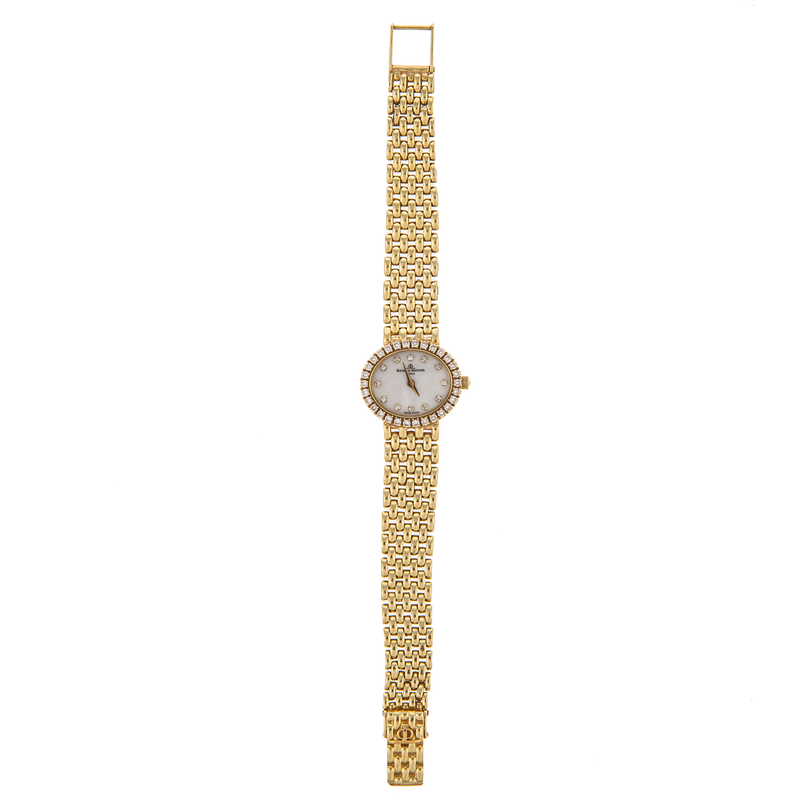 A DIAMOND WRIST WATCH IN 14K BY