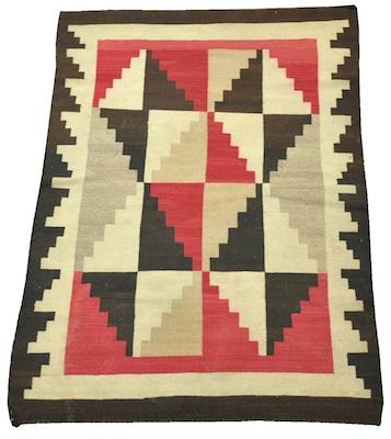A Diamonds Navajo Ganado Wool Rug