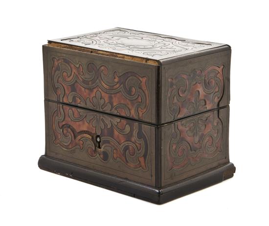 A Diminutive Boulle Style Marquetry