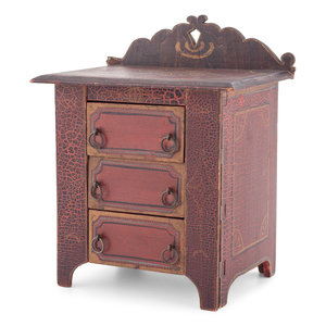 A Diminutive Folk Art Painted Chest