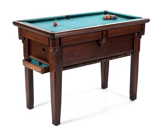 A Diminutive Mahogany Billiards