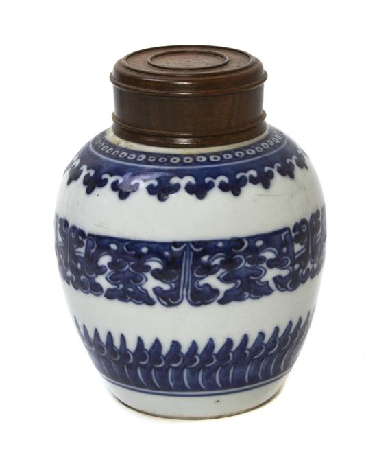 A Diminutive Porcelain Ginger Jar