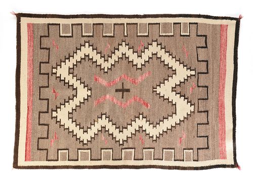 A DINÉ/NAVAJO GANADO STYLE RUG,
