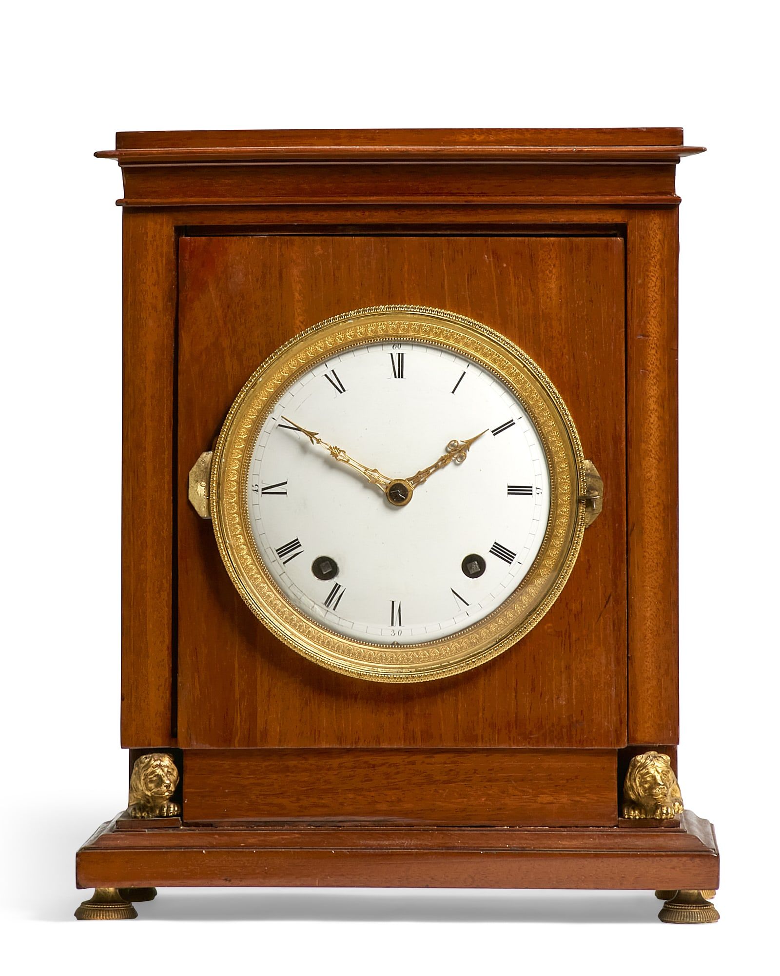 A DIRECTOIRE GILT MAHOGANY MANTEL