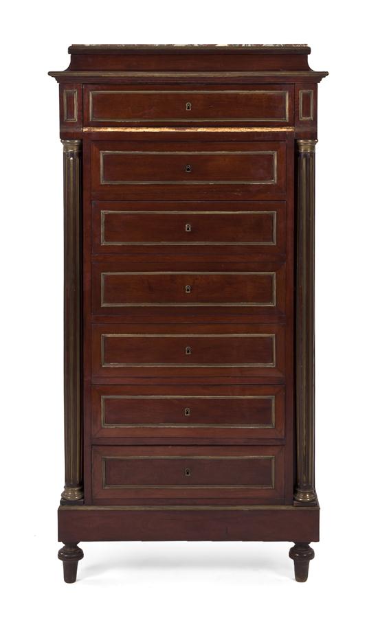 A Directoire Mahogany and Brass
