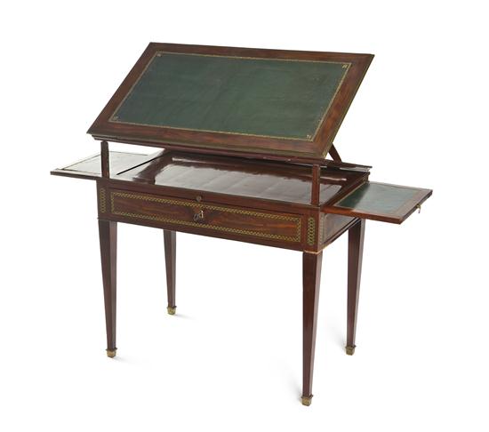 A Directoire Mahogany and Leather