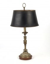 A DIRECTOIRE STYLE BRONZE CAND