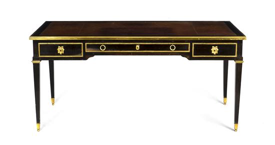 A Directoire Style Ebonized Leather
