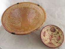 A display mounted deep ceramic bowl