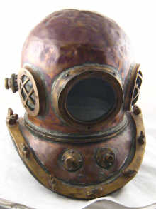 A diver's brass and copper