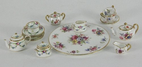 A doll's part tea set by Mintons