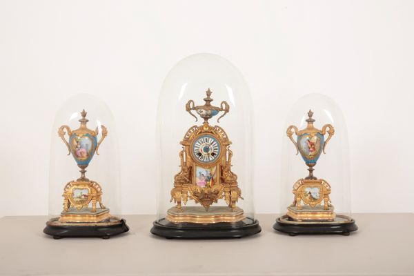 A DOMED LOUIS XVI STYLE CLOCK