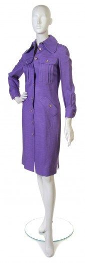 A Donald Brooks Purple Linen D