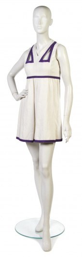 A Donald Brooks White Linen Dr