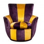 A DONGHIA SWIVEL LOUNGE CHAIR