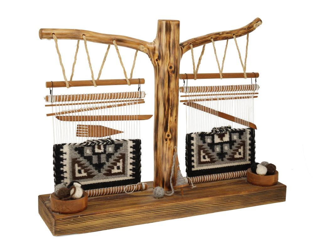 A DOUBLE LOOM WITH NAVAJO TWO