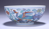 A DOUCAI 'FLORAL AND PHOENIX'