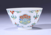 A DOUCAI 'FLORAL' CUP<br>A DOU
